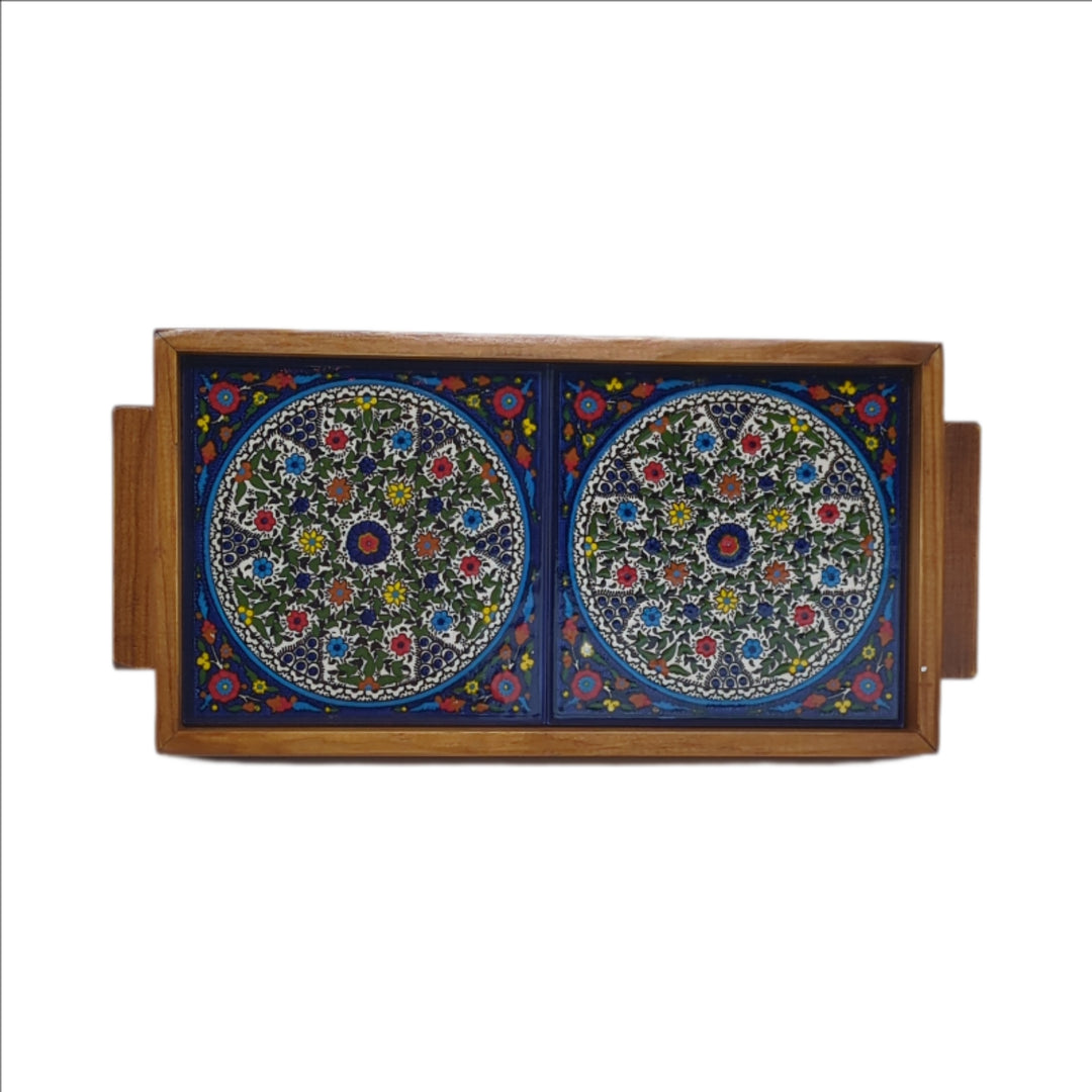 Tiled Tray (2 Tiles) - Made in Palestine