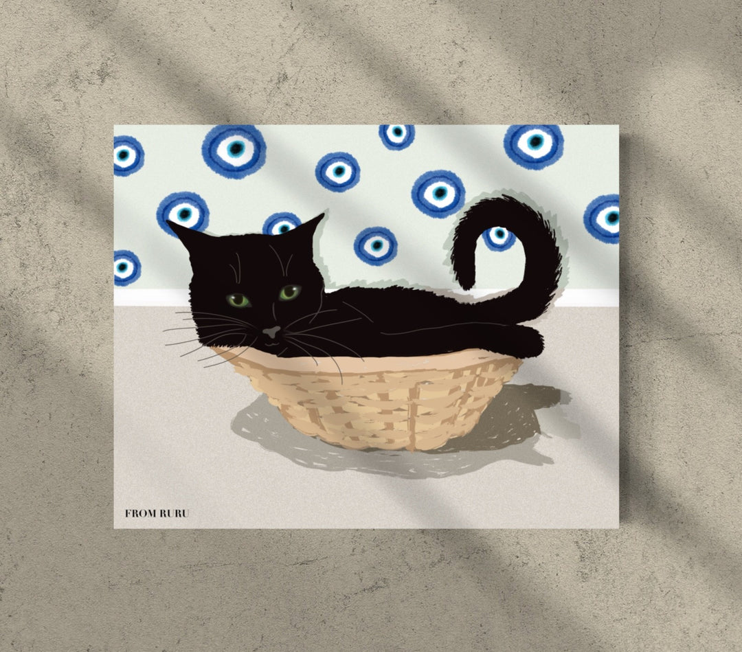 FROMRURU Cat Art Prints