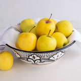 10" Haqima Medium Deep Ceramic Serving Bowl, Salad Bowl