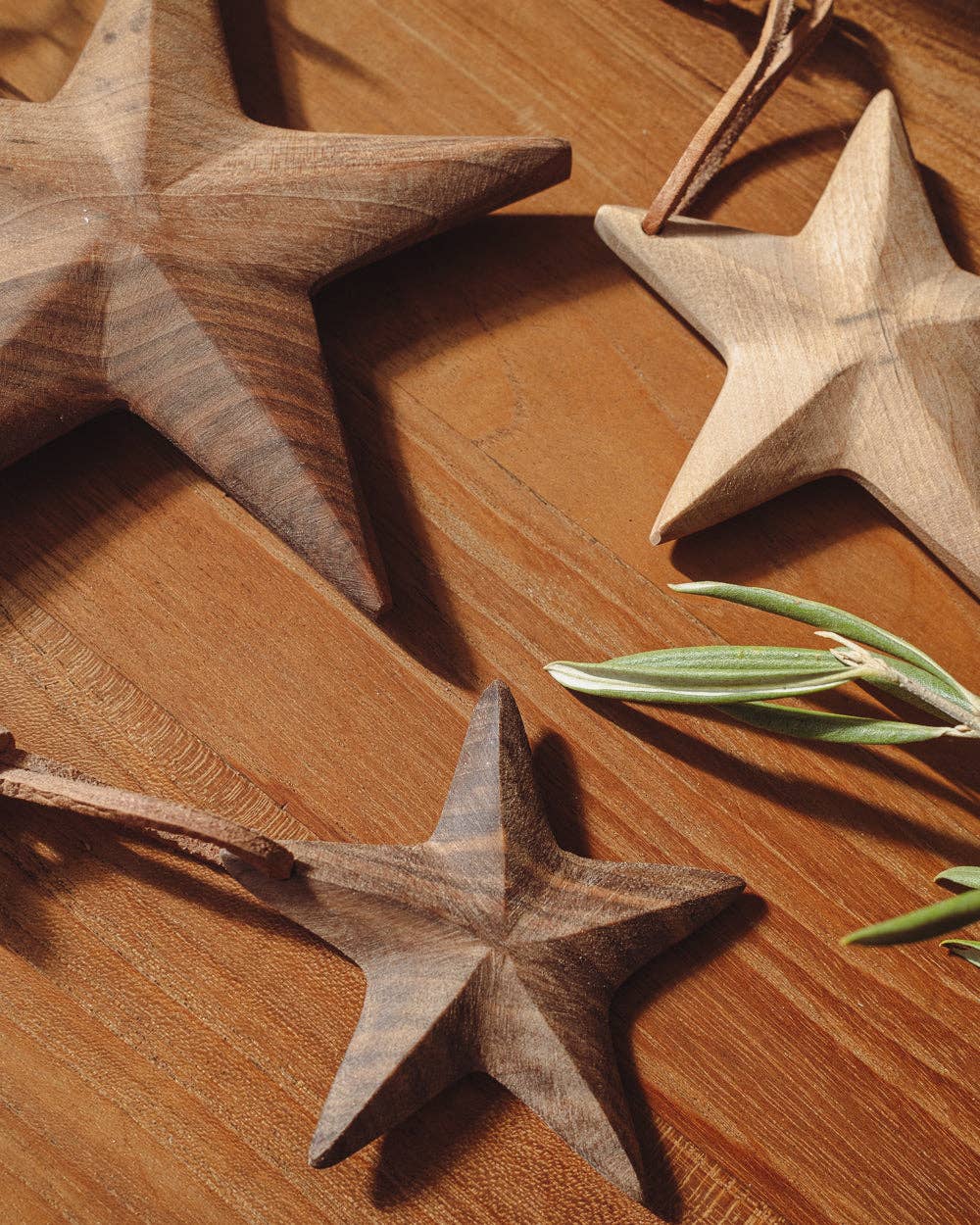 Walnut Star Ornament