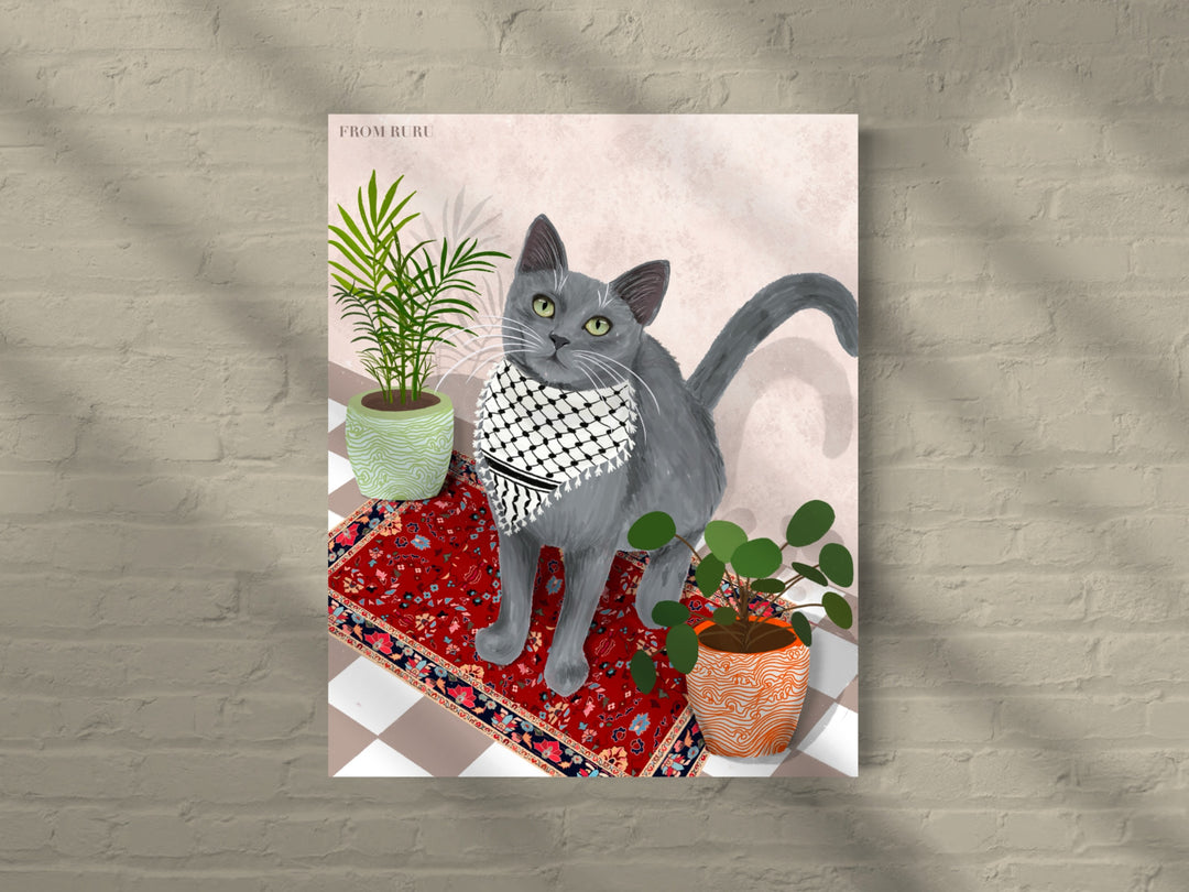 FROMRURU Cat Art Prints