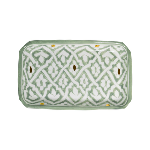 Ceramic Moroccan Serving Tray - Green