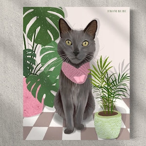 FROMRURU Cat Art Prints