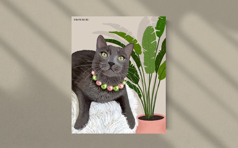 FROMRURU Cat Art Prints
