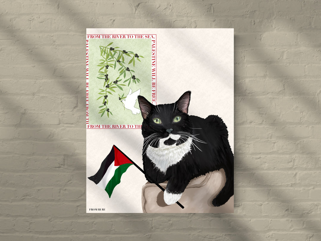 FROMRURU Cat Art Prints