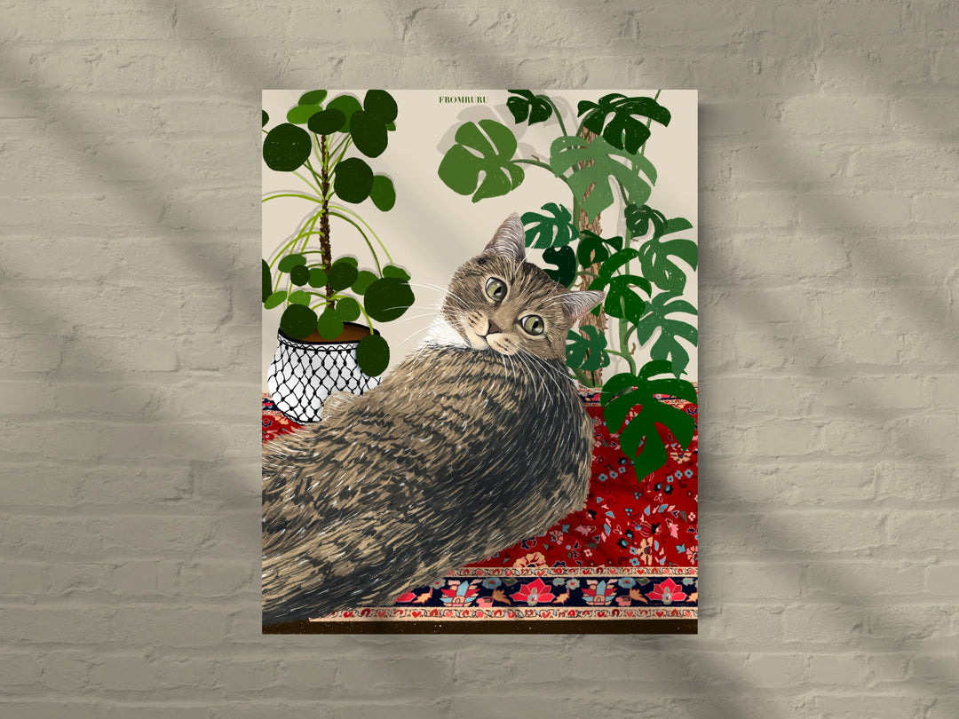 FROMRURU Cat Art Prints