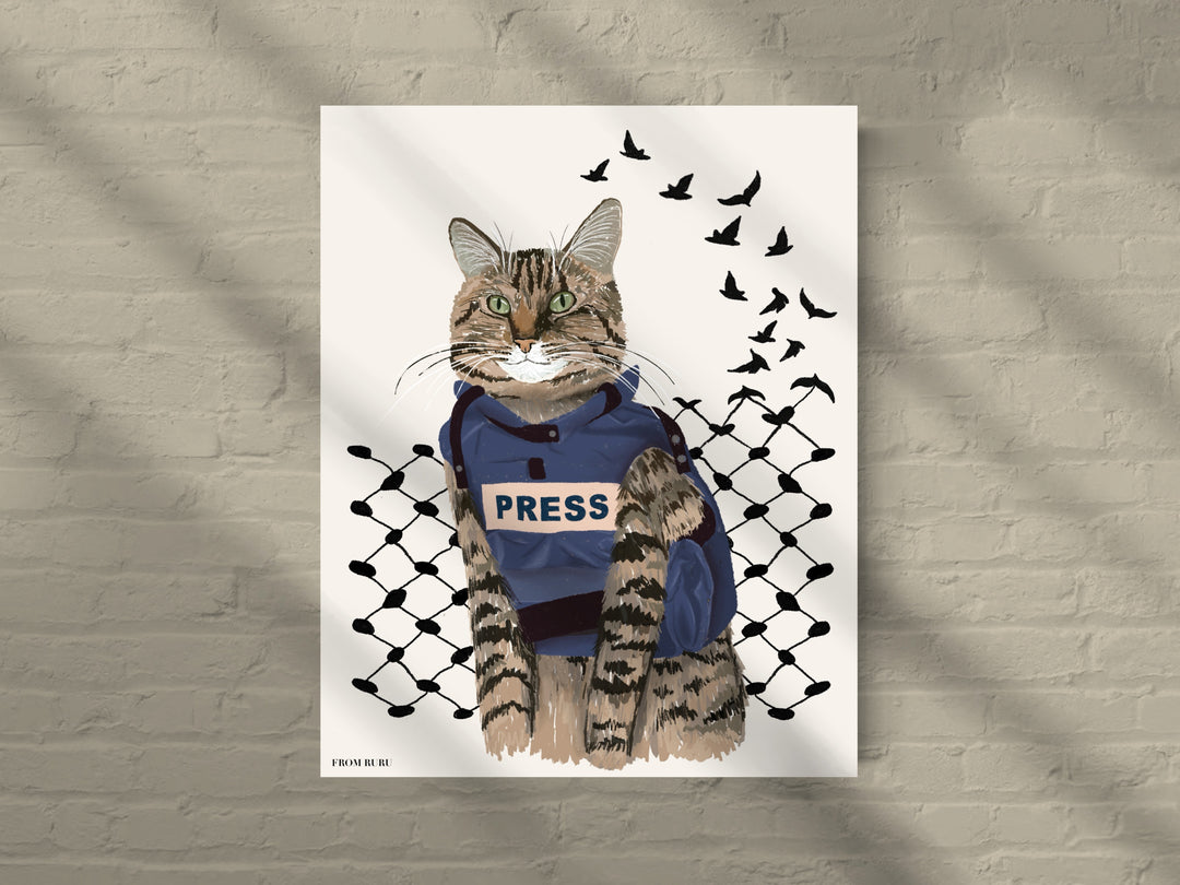 FROMRURU Cat Art Prints