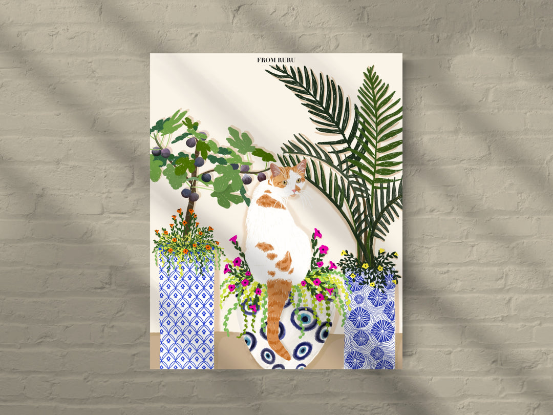 FROMRURU Cat Art Prints