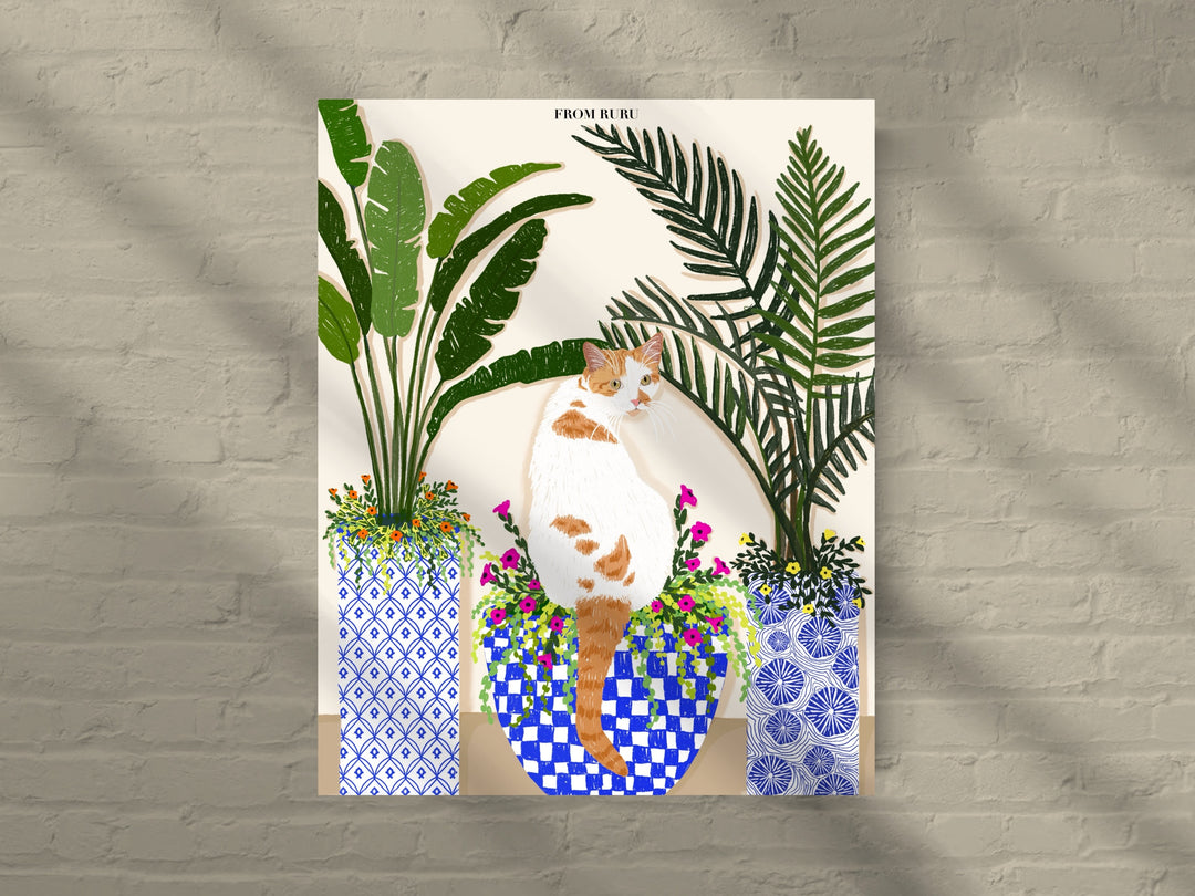 FROMRURU Cat Art Prints