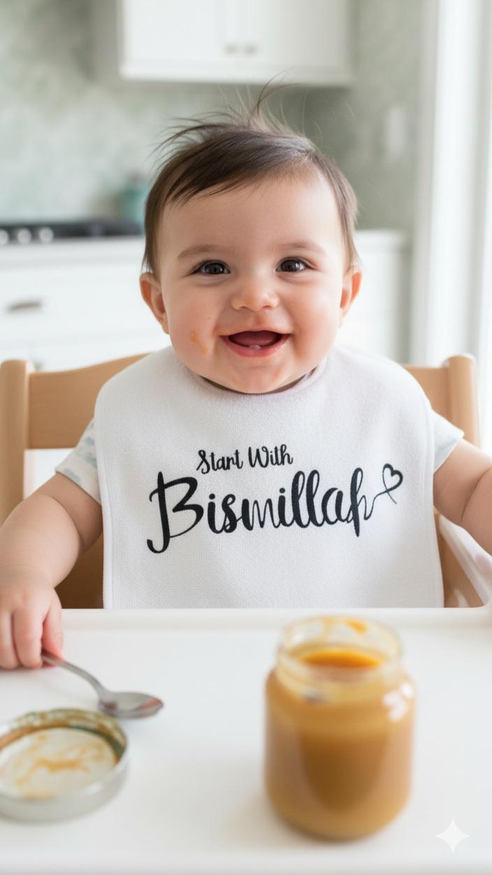 Start with Bismillah Baby Bib