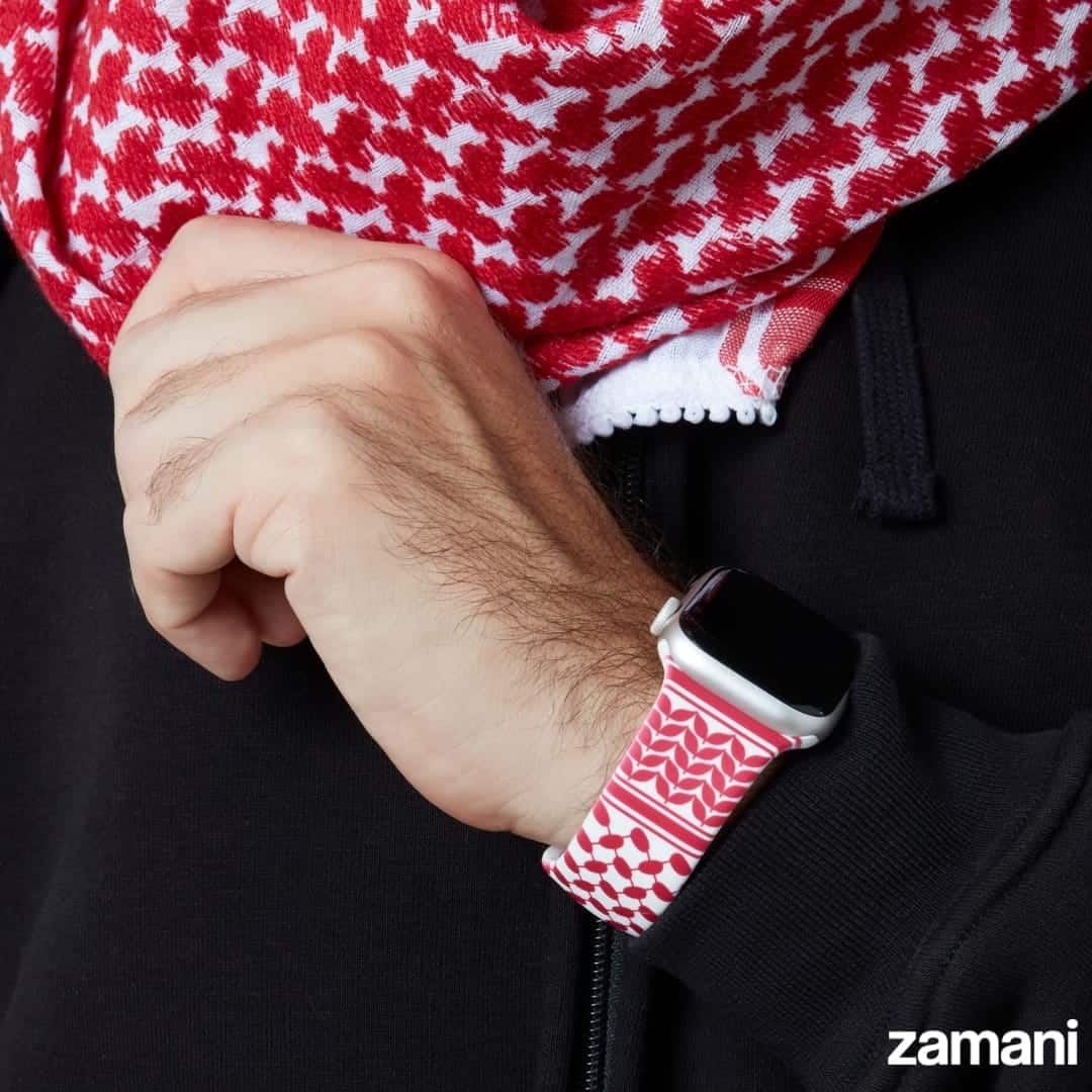 Red Keffiyeh/Shemagh Watch Band
