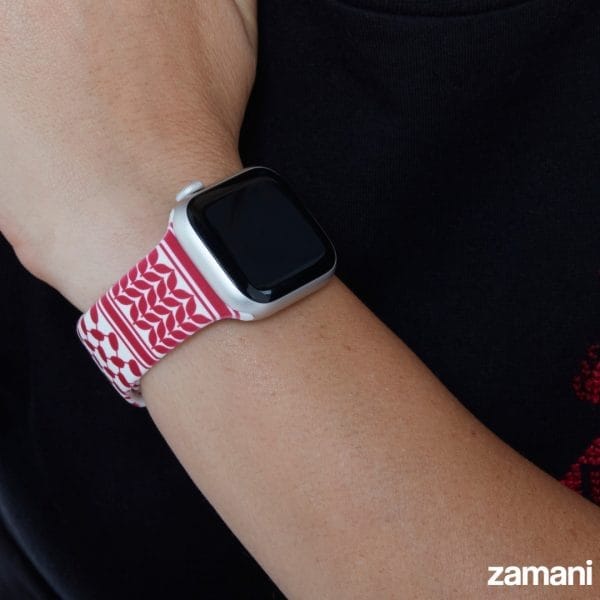 Red Keffiyeh/Shemagh Watch Band