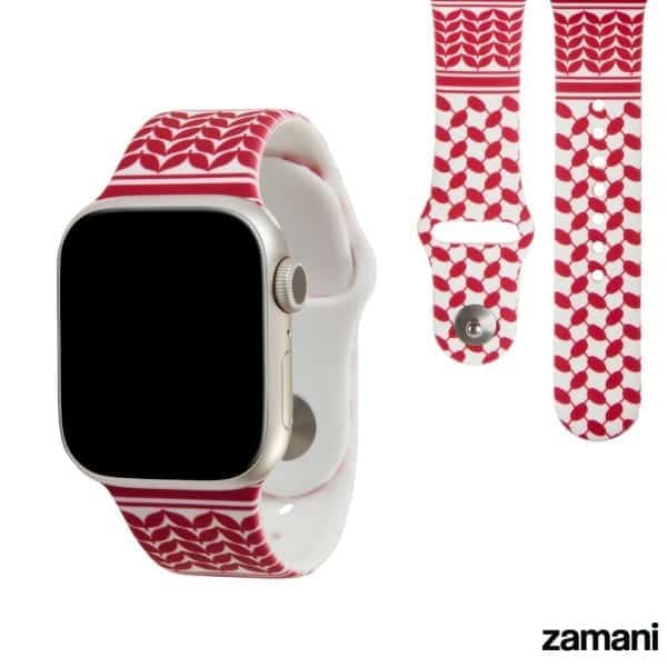 Red Keffiyeh/Shemagh Watch Band