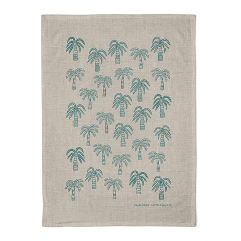 Little Majlis Linen Date Palm Oasis Tea Towel