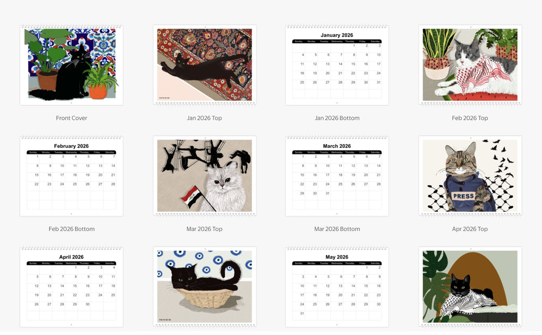 FROMRURU 2026 Cat Art Calendar