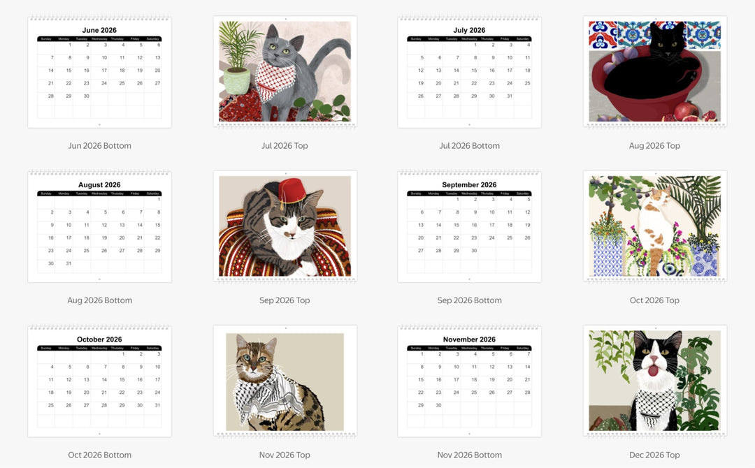 FROMRURU 2026 Cat Art Calendar