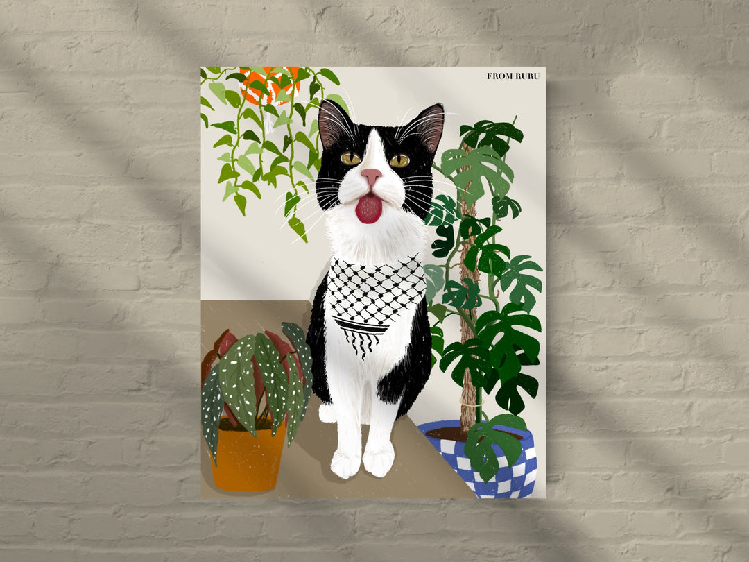 FROMRURU Cat Art Prints