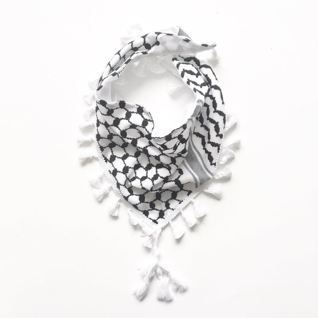 Keffiyeh Bib with Fringe