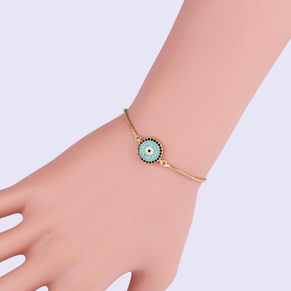Mena Jewelry Adjustable Large Round Eye Bracelet