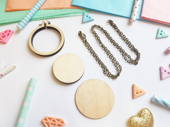 DIY Embroidery Hoop and Jewelry Pack