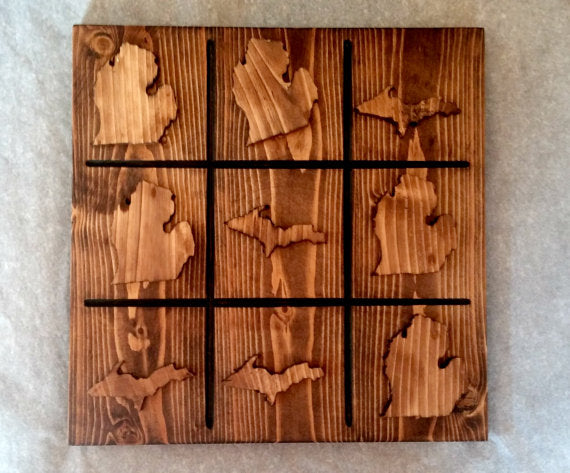 Michigan Tic-Tac-Toe Board Game
