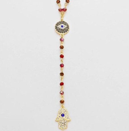 AHB Long Hamsa Chain Necklace