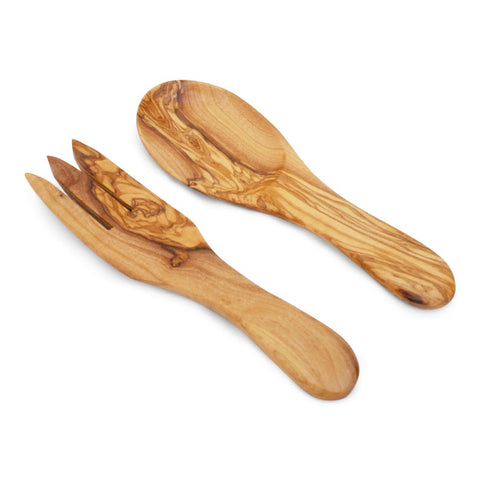 Olive Wood Salad Servers Spoons Utensils