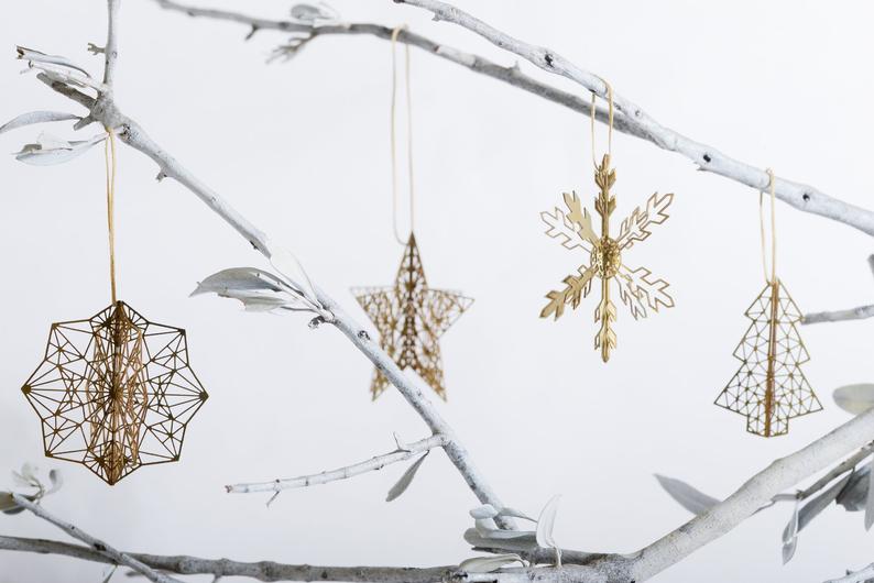 Mizyan Brass Christmas Ornaments
